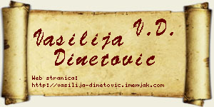 Vasilija Dinetović vizit kartica